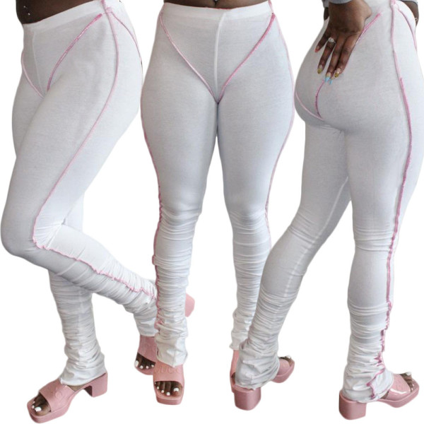 Personalized stretch pleated tight-fitting slimming fitness pants Yoga pants CN0157