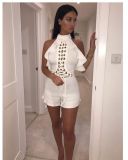 Sexy machine eye halter neck shorts with wooden ears L0138