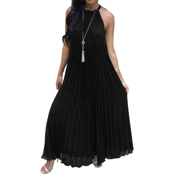Women's summer fashion sexy pleated dress L0110