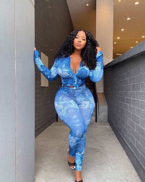 New style plus size casual suit fashion print lotus leaf sleeve shirt suit F88378