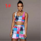 Bohemian Printed Casual Suit Fashion Beach Suit F88365