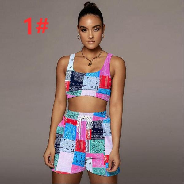 Bohemian Printed Casual Suit Fashion Beach Suit F88365