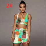 Bohemian Printed Casual Suit Fashion Beach Suit F88365