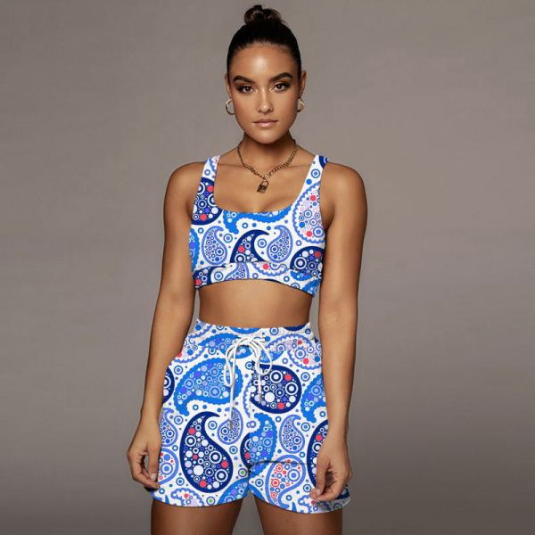 Bohemian Printed Casual Suit Fashion Beach Suit F88365