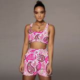 Bohemian Printed Casual Suit Fashion Beach Suit F88365