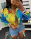 New style printed dress women's loose shirt top QY5079