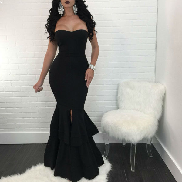 Nightclub tube top mermaid dress skirt L0153