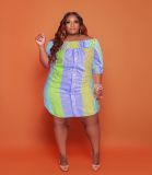 Sexy fashion irregular color dress short skirt VK2149