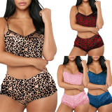 Two-piece printed leopard print Q21Y888