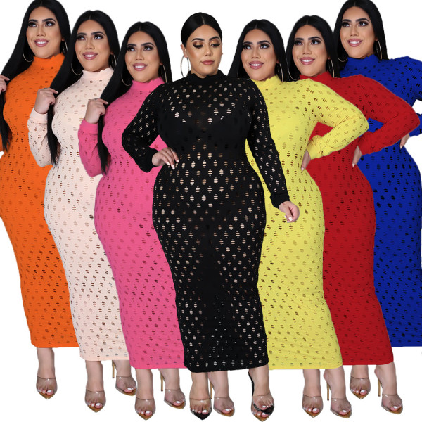 5XL fat woman fat woman plus size women's mesh stretch skirt dress QJ5278