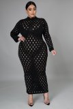5XL fat woman fat woman plus size women's mesh stretch skirt dress QJ5278
