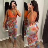 Sexy wrapped chest strap fashion two-piece suit VK2139