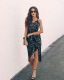 V-neck lace sexy slim dress G8004