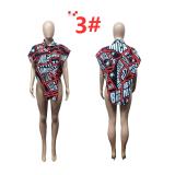 Summer short-sleeved shirt loose casual wear fashion personality top clothes L9153