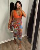 Sexy wrapped chest strap fashion two-piece suit VK2139