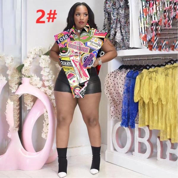 Summer short-sleeved shirt loose casual wear fashion personality top clothes L9153