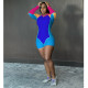 Positioning printed women's jumpsuit autumn contrast sports pants tight-fitting comfortable jumpsuit YY5300