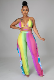 Summer nightclub sexy women's belly three-piece nightclub clothes A7181
