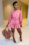 Women's jumpsuit imitation dress solid color skirt AL166