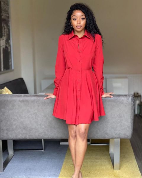 Women's shirt dress long-sleeved solid color slim fit 2021 autumn new AL177