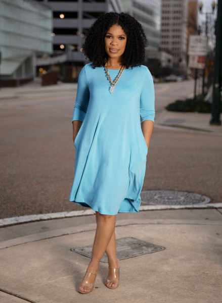 Women's dress long-sleeved T-shirt mid-skirt solid color basic summer skirt autumn AL175