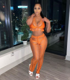 Women's Sexy Hollow Knitted Beach Pants + Bikini Set TS1167