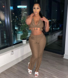 Women's Sexy Hollow Knitted Beach Pants + Bikini Set TS1167