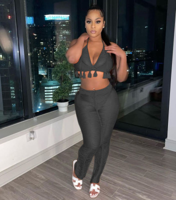Women's Sexy Hollow Knitted Beach Pants + Bikini Set TS1167