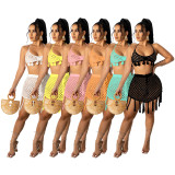 Two-piece knitted mesh bikini beachwear TS1139