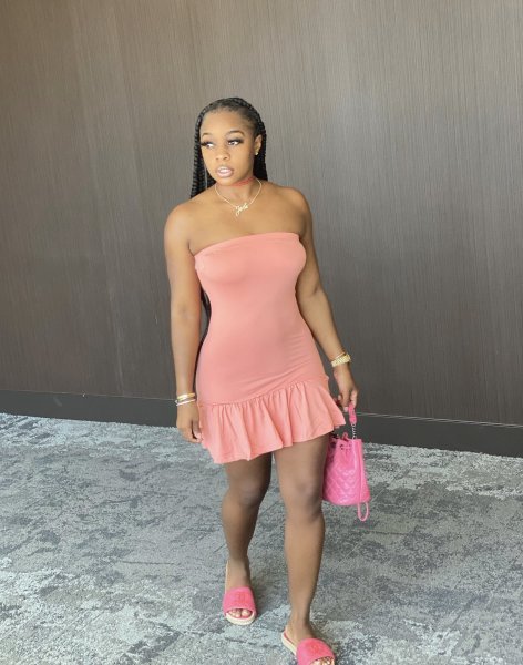 Sexy casual fashion open back solid color tube top dress H6235