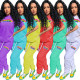 Fashion Fruit Color Printing Suit Short Sleeve Turtleneck Round Neck Pants Set Two Piece Set WY6810