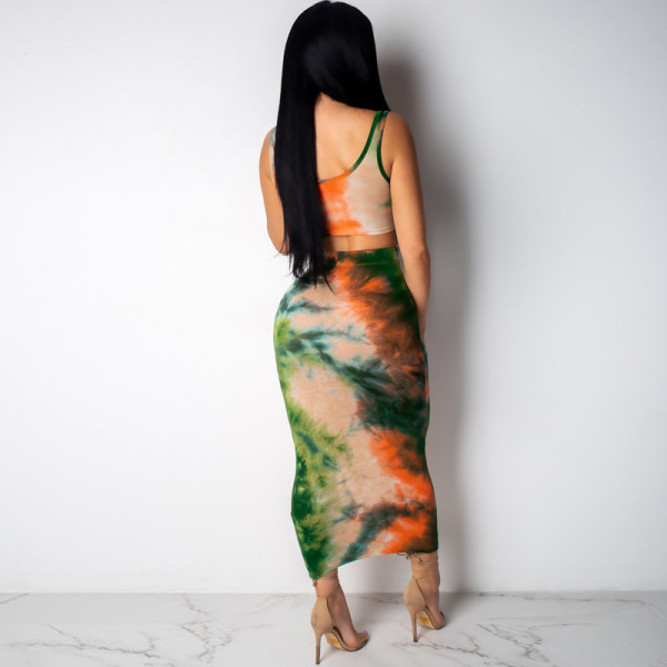 New two-piece women's navel tight-fitting hip fashion suit OSS19225
