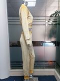Fall/winter solid color zipper sweatshirt with tied feet sports trousers two-piece women AL8711