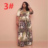 Printed loose long plus size women's dress OSS21116