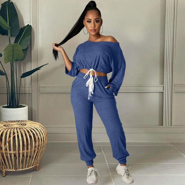 Sexy fashionable one-neck casual suit HM6528