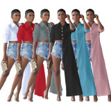 Fashionable personality four-way stretch casual shirt TK6192