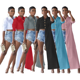 Fashionable personality four-way stretch casual shirt TK6192