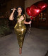 Sexy nightclub PARTY open chest one-shoulder dress C3053