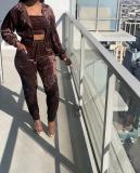 Solid color three-piece hooded elasticated chest wrap CQ136