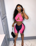 Women's halter neckless backless two-piece suit with hollow chest MN8368