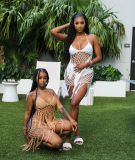 Ladies swimsuit sexy hand hook seaside blouse knitted casual swimsuit suit Z0105
