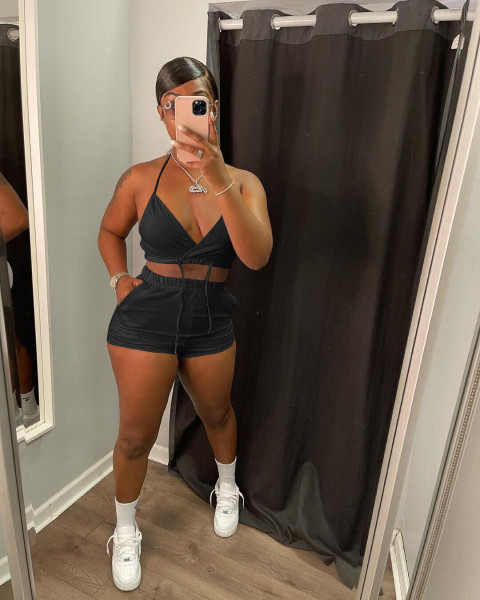 Women's summer sexy sling bra fashion sports suit two-piece suit DN8624