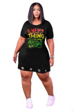 Women's summer new fashion letter printing casual dress Z60056
