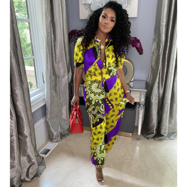 Cute casual printed two-piece suit AC9106