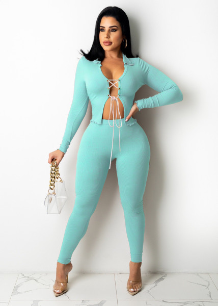 Two-piece solid color sexy strappy straps AC9108