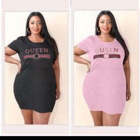 Plus size women's QUEEN fashion women's dress HB4001