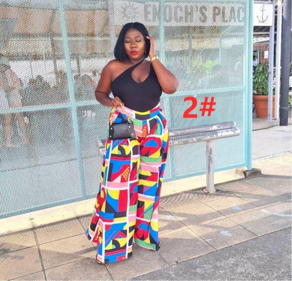 Printed casual vogue letters wide-leg culottes with pockets SD3109