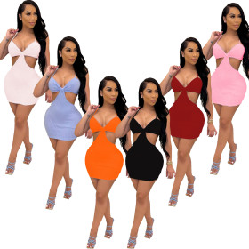 Short dress with sling and waist bag buttocks CY1328