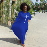 Ladies Dress with Long Sleeve Round Neck Irregular Hem DHN008
