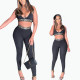 Printed sexy tight-fitting trendy suit two-piece suit FFD1133